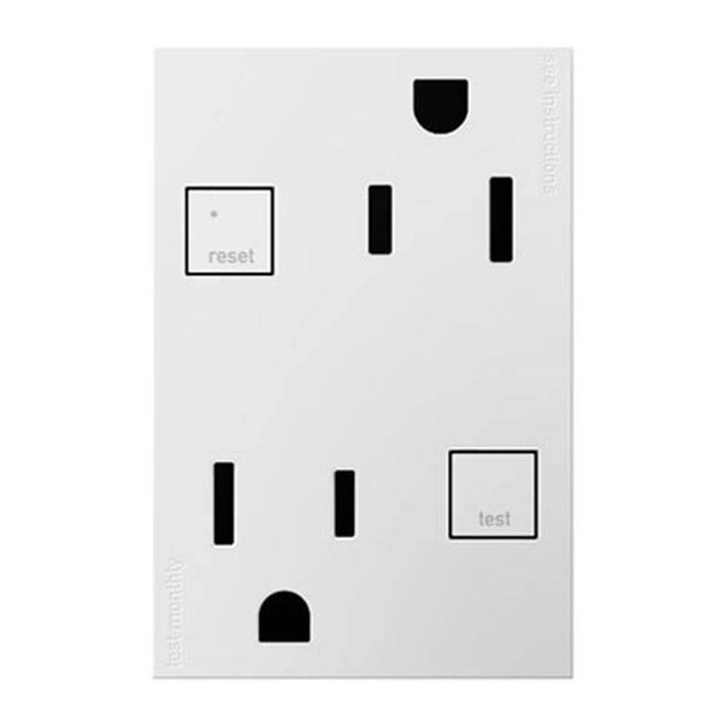 Adorne 15A Tamper-Resistant Self-Test GFCI Outlet - Plus-Size by Legrand Adorne, Color: White, ,  | Casa Di Luce Lighting