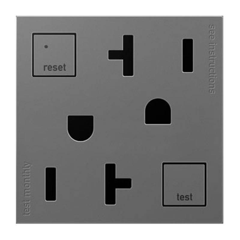 Adorne 20A Tamper-Resistant Self-Test GFCI Outlet by Legrand Adorne, Color: White, Graphite, Magnesium-Legrand Adorne, ,  | Casa Di Luce Lighting