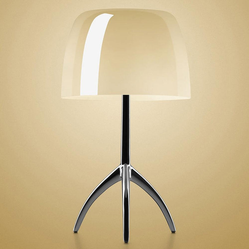 Lumiere Table Lamp by Foscarini, Color: Warm White, Finish: Aluminum, Size: Large | Casa Di Luce Lighting