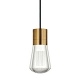 Alva Pendant by Tech Lighting, Finish: Aged Brass, Color: Black Cord, Color Temperature: 2200K | Casa Di Luce Lighting