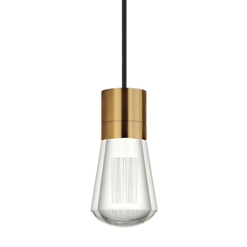 Alva Pendant by Tech Lighting, Finish: Aged Brass, Color: Black Cord, Color Temperature: 2200K | Casa Di Luce Lighting