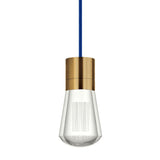 Alva Pendant by Tech Lighting, Finish: Aged Brass, Color: Blue Cord, Color Temperature: 2200K | Casa Di Luce Lighting