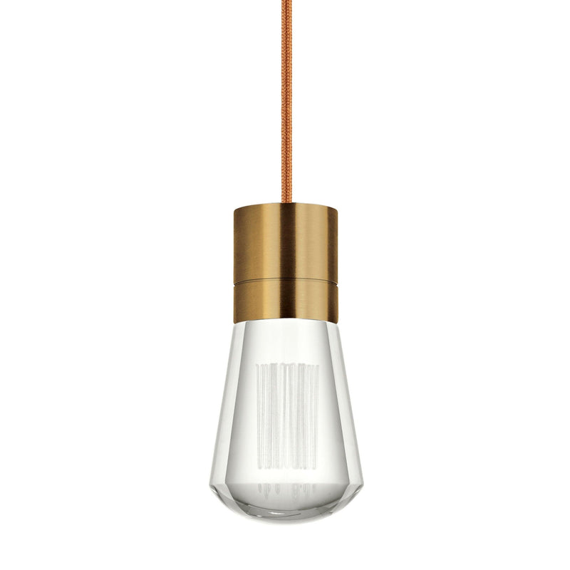 Alva Pendant by Tech Lighting, Finish: Aged Brass, Color: Copper Cord, Color Temperature: 2200K | Casa Di Luce Lighting