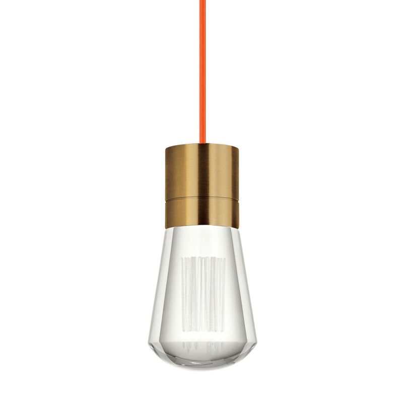 Alva Pendant by Tech Lighting, Finish: Aged Brass, Color: Orange Cord, Color Temperature: 2200K | Casa Di Luce Lighting