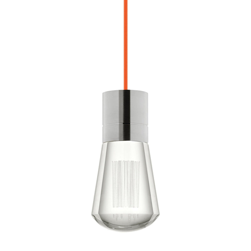 Alva Pendant by Tech Lighting, Finish: Satin Nickel, Color: Orange Cord, Color Temperature: 2200K | Casa Di Luce Lighting