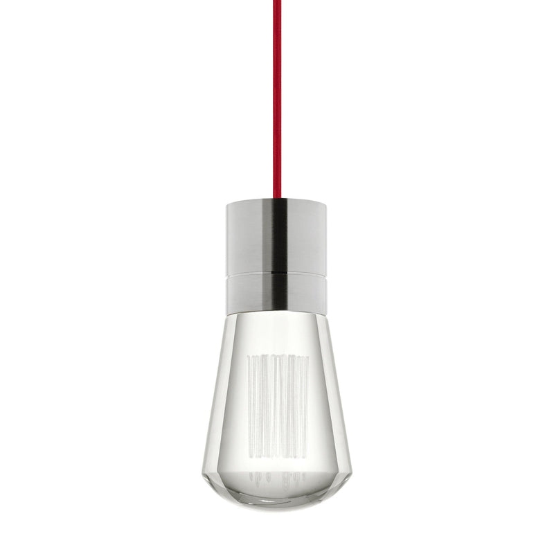 Alva Pendant by Tech Lighting, Finish: Satin Nickel, Color: Red Cord, Color Temperature: 2200K | Casa Di Luce Lighting