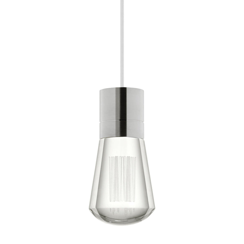 Alva Pendant by Tech Lighting, Finish: Satin Nickel, Color: White Cord, Color Temperature: 2200K | Casa Di Luce Lighting