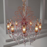 Bucintoro Chandelier by Sylcom, Color: Amethyst and 24kt Gold - Sylcom, Finish: Gold, Size: Large | Casa Di Luce Lighting
