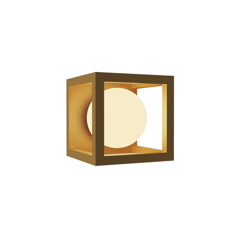 Cubic Wall Light - Gold