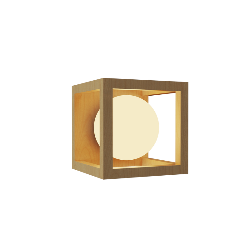Cubic Wall Light - Maple