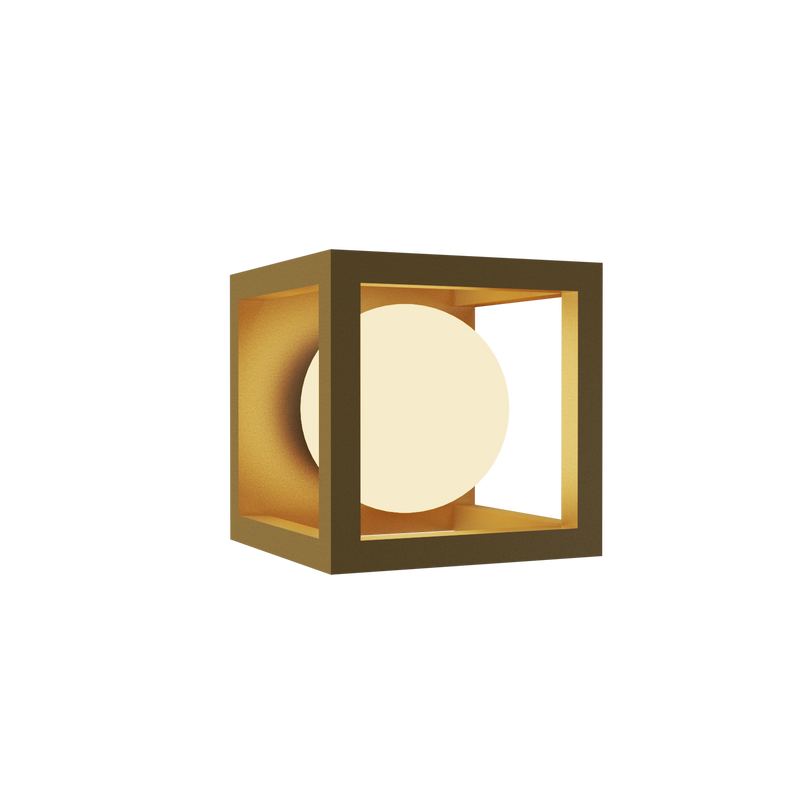 Cubic Wall Light - Pale Gold