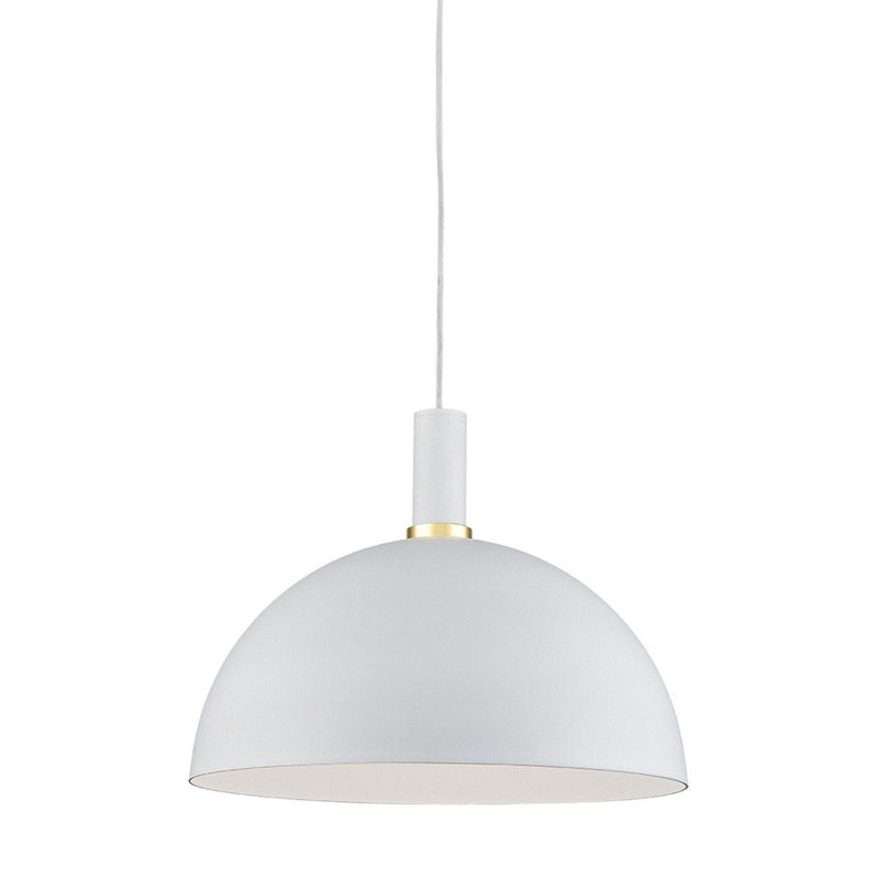 Archibald Pendant by Kuzco, Finish: White-with-Gold, Size: Small,  | Casa Di Luce Lighting