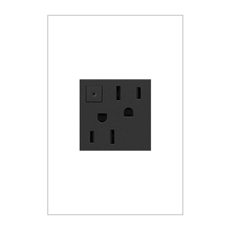 Adorne 15A Energy-Saving On-Off Outlet by Legrand Adorne, Color: Graphite-Legrand Adorne, ,  | Casa Di Luce Lighting