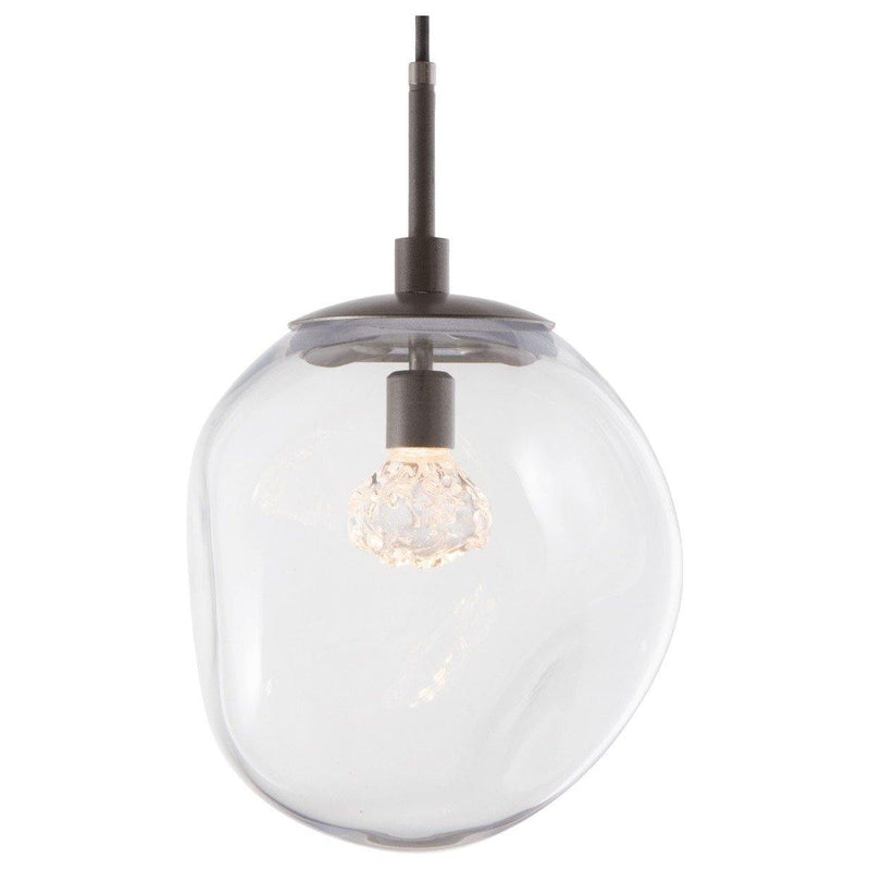 Aster Pendant Light by Hammerton, Color: Floret Crystal with Smoke Glass-Hammerton Studio, Finish: Metallic Beige Silver,  | Casa Di Luce Lighting