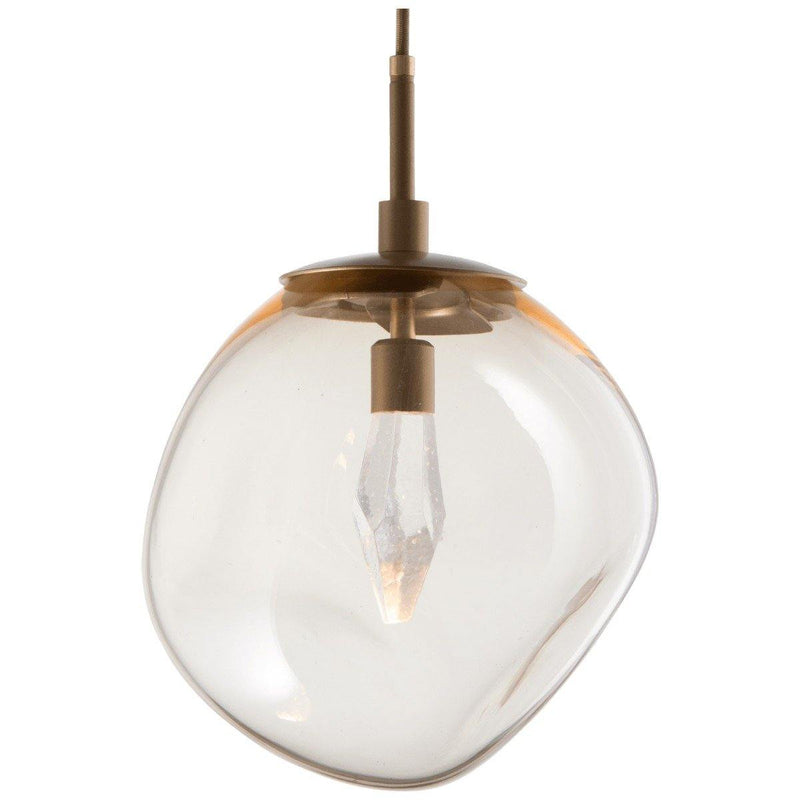 Aster Pendant Light by Hammerton, Color: Geo Crystal with Clear Glass-Hammerton Studio, Finish: Metallic Beige Silver,  | Casa Di Luce Lighting