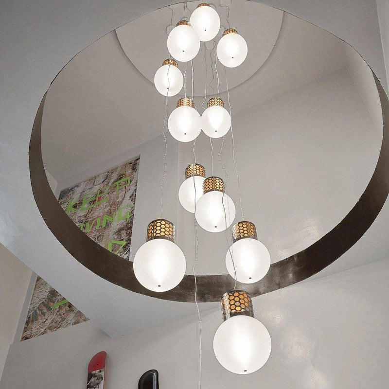 Atmosfera Pendant by Slamp, Color: Gold, Pewter, ,  | Casa Di Luce Lighting