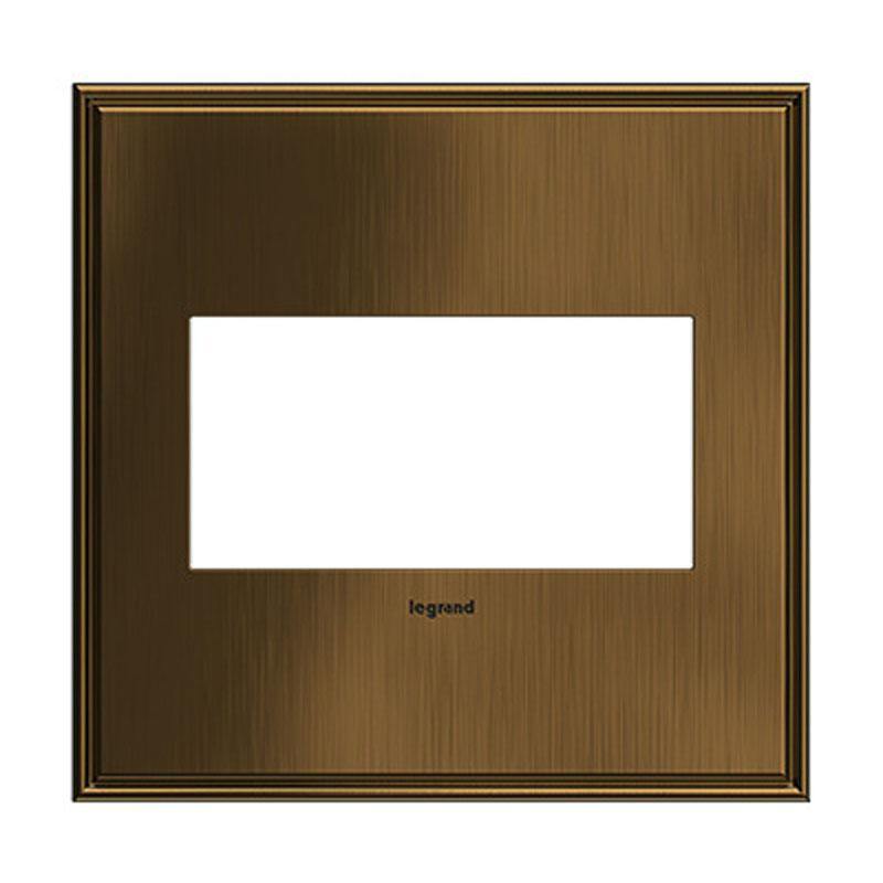 Adorne 2 Gang Cast Metal Wall Plate by Legrand Adorne, Finish: Coffee-Legrand Adorne, ,  | Casa Di Luce Lighting