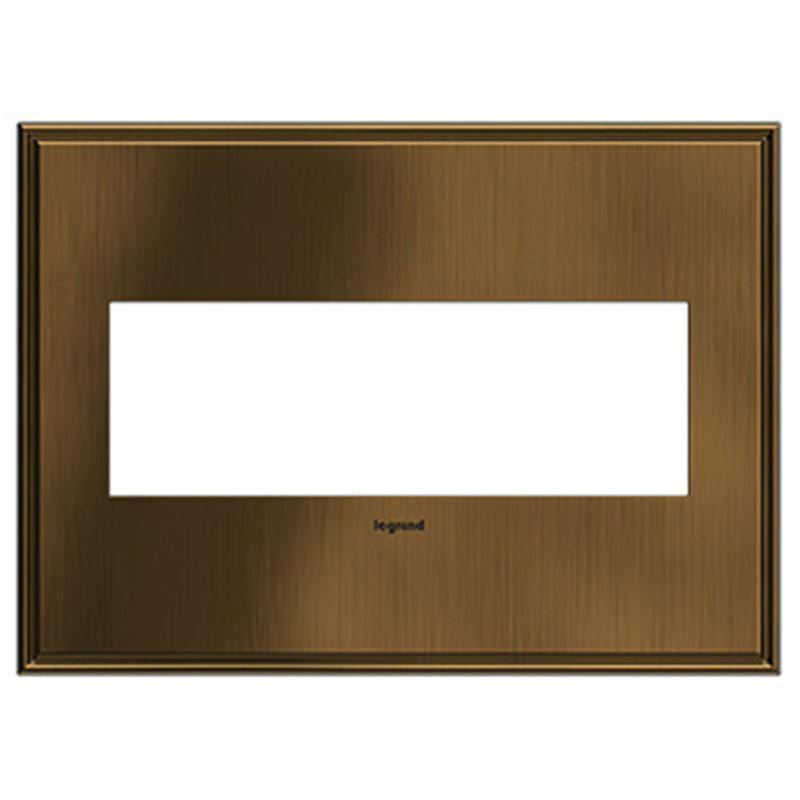 Adorne 3 Gang Cast Metal Wall Plate by Legrand Adorne, Finish: Coffee-Legrand Adorne, ,  | Casa Di Luce Lighting