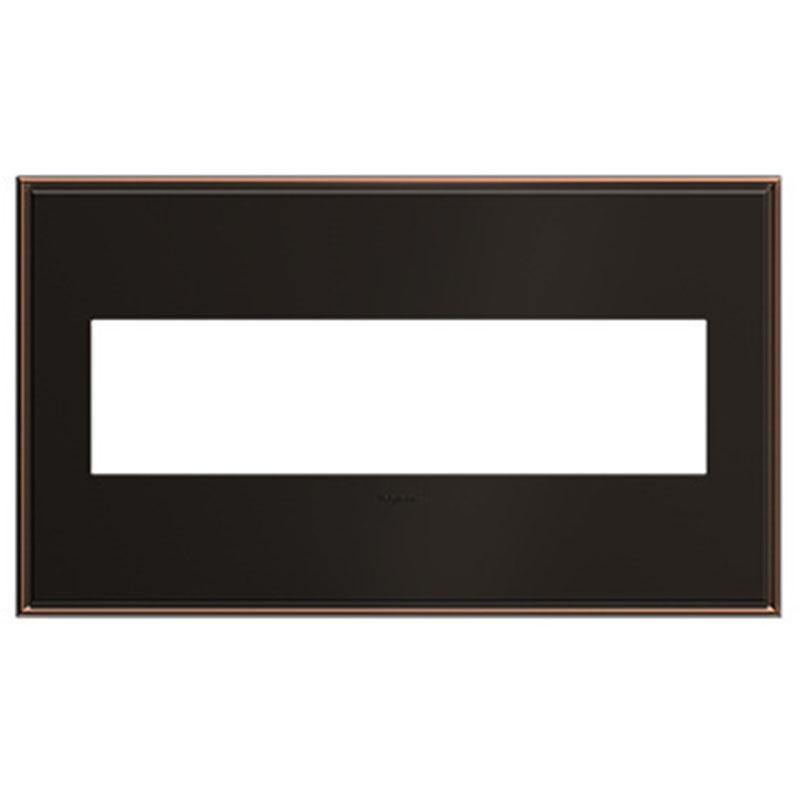 Adorne 4 Gang Cast Metal Wall Plate by Legrand Adorne, Finish: Oiled Rubbed Bronze, ,  | Casa Di Luce Lighting
