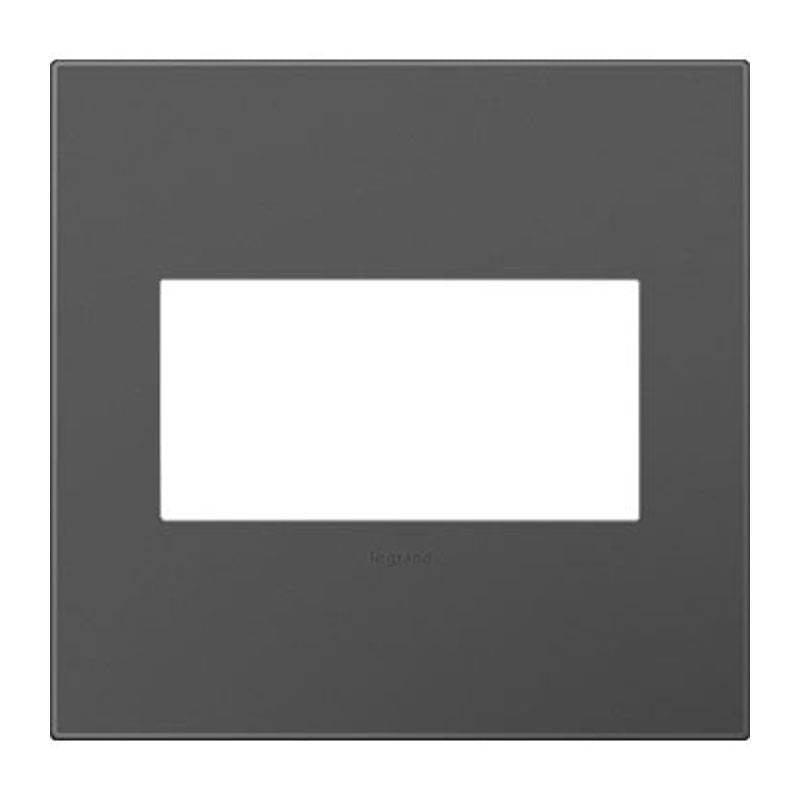 Adorne Two-Gang Screwless Wall Plate by Legrand Adorne, Color: Magnesium-Legrand Adorne, ,  | Casa Di Luce Lighting
