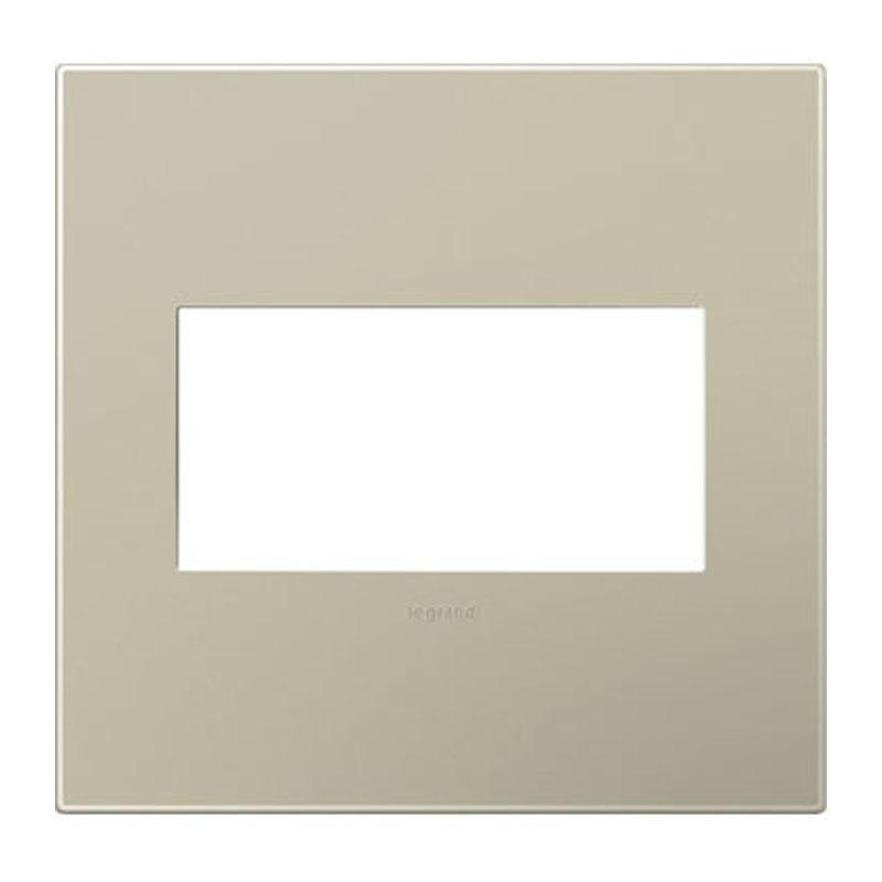 Adorne Two-Gang Screwless Wall Plate by Legrand Adorne, Color: Titanium-Legrand Adorne, ,  | Casa Di Luce Lighting
