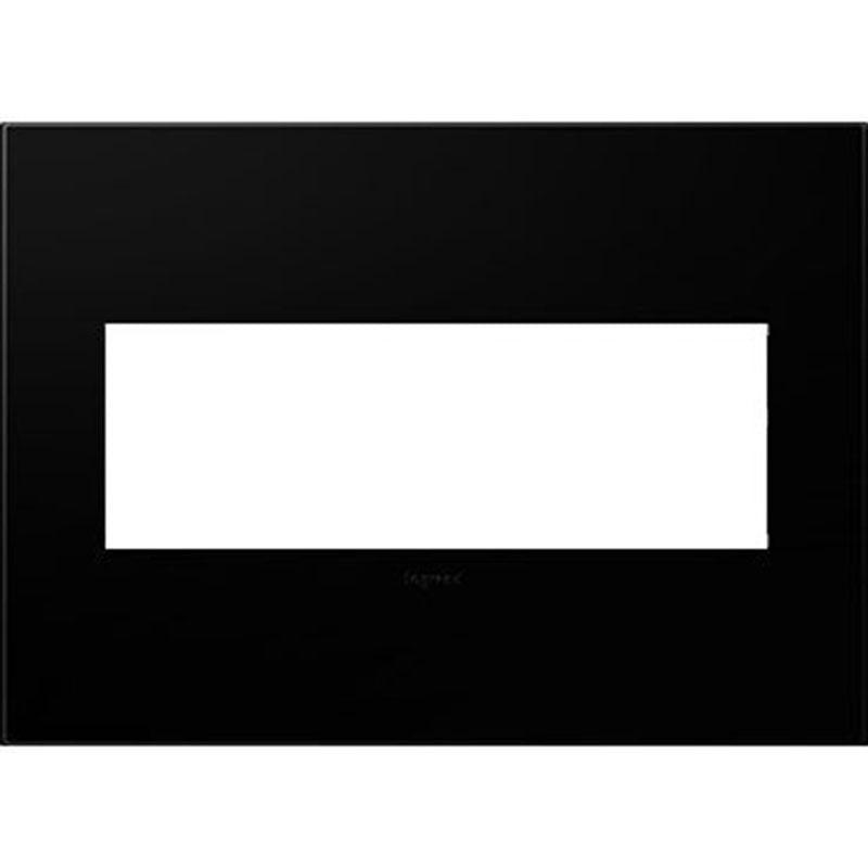 Adorne Three-Gang Screwless Wall Plate by Legrand Adorne, Color: Black Ink-Legrand Adorne, ,  | Casa Di Luce Lighting