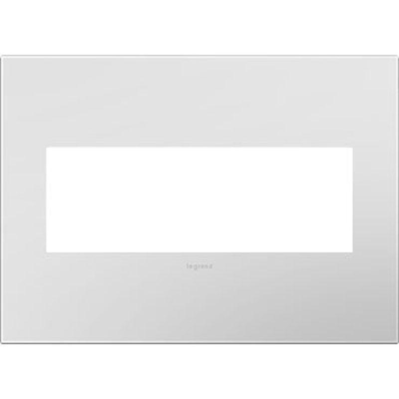 Adorne Three-Gang Screwless Wall Plate by Legrand Adorne, Color: Powder White-Legrand Adorne, ,  | Casa Di Luce Lighting