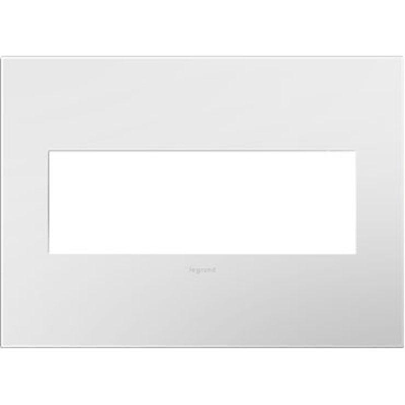 Adorne Three-Gang Screwless Wall Plate by Legrand Adorne, Color: Gloss White On White-Legrand Adorne, ,  | Casa Di Luce Lighting