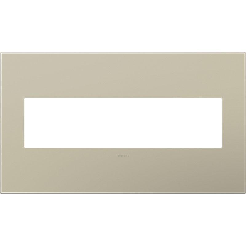 Adorne Four-Gang Screwless Wall Plate by Legrand Adorne, Color: Titanium-Legrand Adorne, ,  | Casa Di Luce Lighting