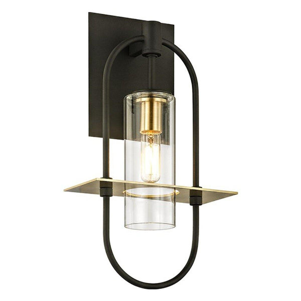 Dark Bronze and Brushed Brass Small Smyth Wall Sconce by Troy Lighting