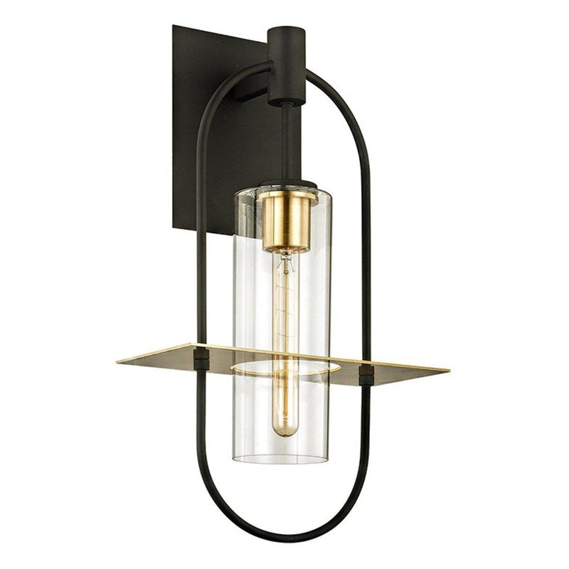 Dark Bronze and Brushed Brass Large Smyth Wall Sconce by Troy Lighting