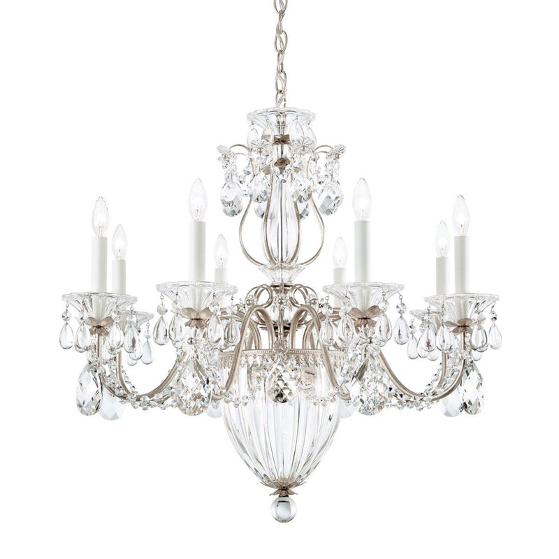 Bagatelle Chandelier by Schonbek, Finish: Silver Antique-Schonbek, Size: Medium, Crystal Color: Heritage-Schonbek | Casa Di Luce Lighting