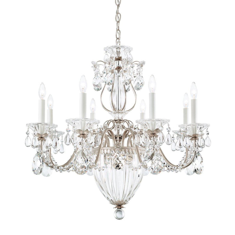 Bagatelle Chandelier by Schonbek, Finish: Silver Antique-Schonbek, Size: Medium, Crystal Color: Clear Swarovski-Schonbek | Casa Di Luce Lighting