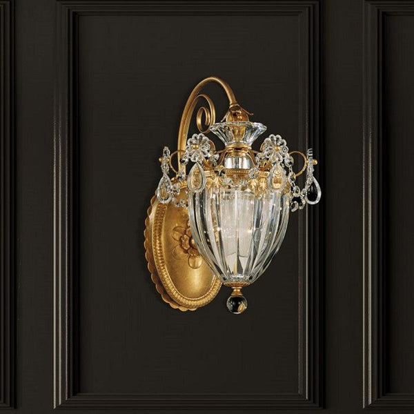 Bagatelle Wall Sconce by Schonbek, Finish: Aurelia-Schonbek, Bronze Heirloom-Schonbek, Gold Etruscan-Schonbek, Gold French -Schonbek, Gold Heirloom-Schonbek, Silver Antique-Schonbek, Silver Polished-Schonbek, Crystal Color: Spectra-Schonbek, Heritage-Schonbek, Clear Swarovski-Schonbek,  | Casa Di Luce Lighting