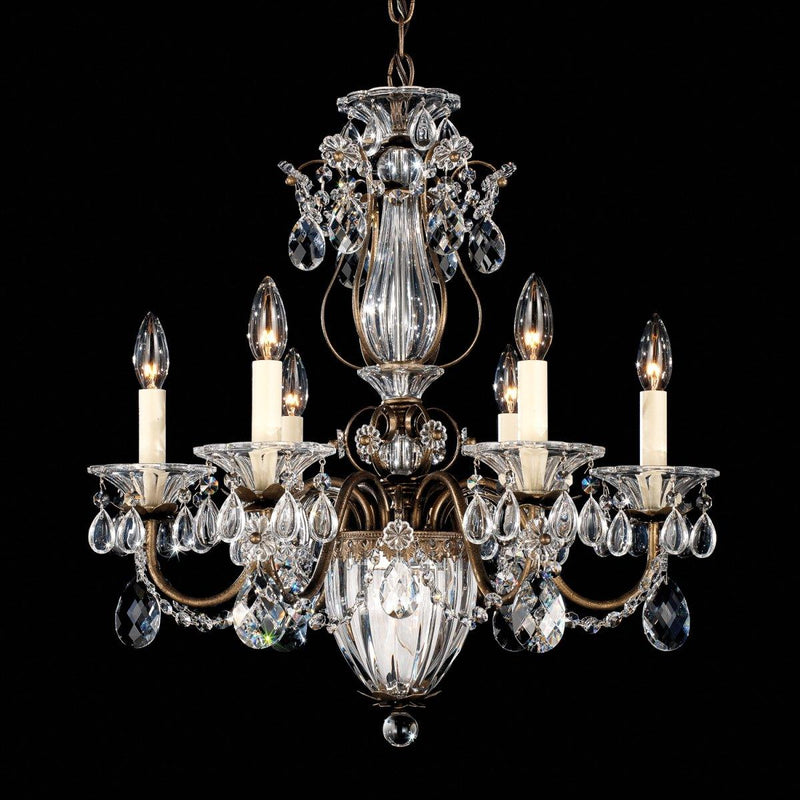 Bagatelle Chandelier by Schonbek, Finish: Silver Polished-Schonbek, Size: Small, Crystal Color: Heritage-Schonbek | Casa Di Luce Lighting