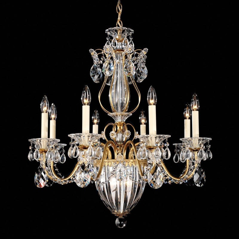 Bagatelle Chandelier by Schonbek, Finish: Gold Heirloom-Schonbek, Size: Large, Crystal Color: Spectra-Schonbek | Casa Di Luce Lighting
