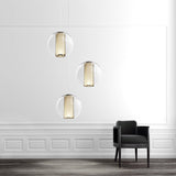 Bel Occhio Single Pendant Light by Pablo, Finish: Clear/Orange, Clear/White, ,  | Casa Di Luce Lighting