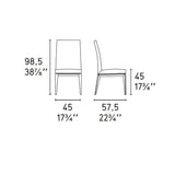 Bess Leather Chair CS-1294-LH by Calligaris by CDL (Casa Di Luce Collection), Seat Colors: Leather Black, Leather Optic White, Leather Taupe, Frame Color: Smoke, Natural, Wenge, Graphite, Walnut,  | Casa Di Luce Lighting