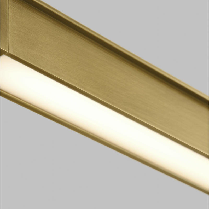 Stagger Linear Suspension By Tech Lighting, Size: Large, Finish: Natural Brass
