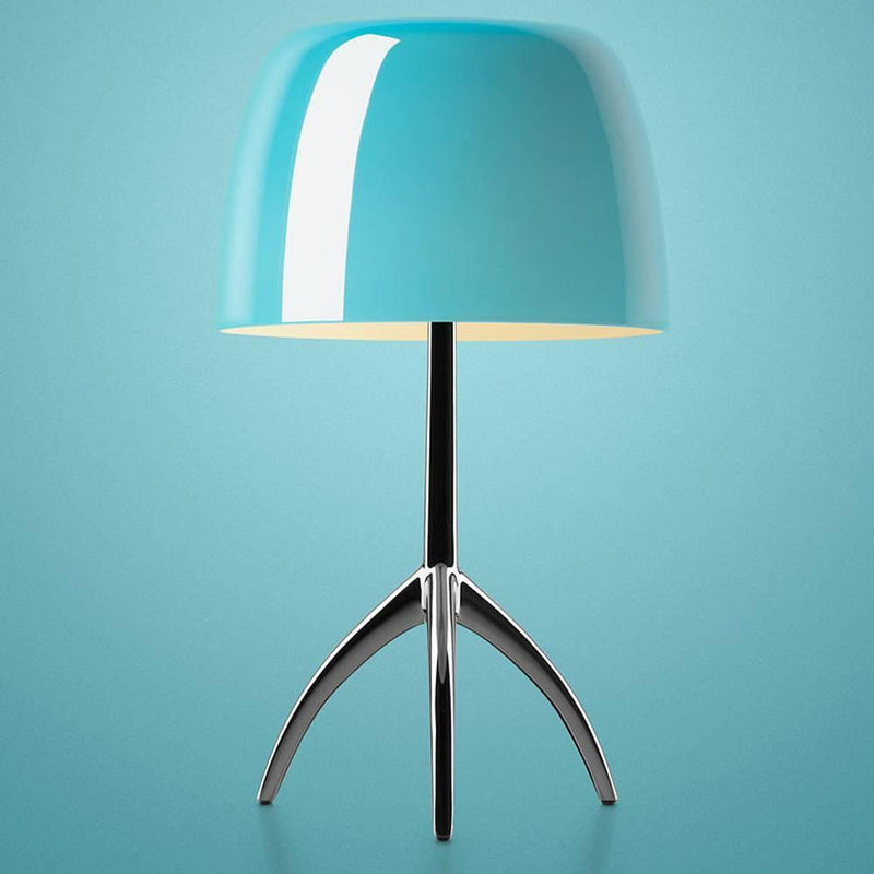 Lumiere Table Lamp by Foscarini, Color: Turquoise, Finish: Aluminum, Size: Large | Casa Di Luce Lighting