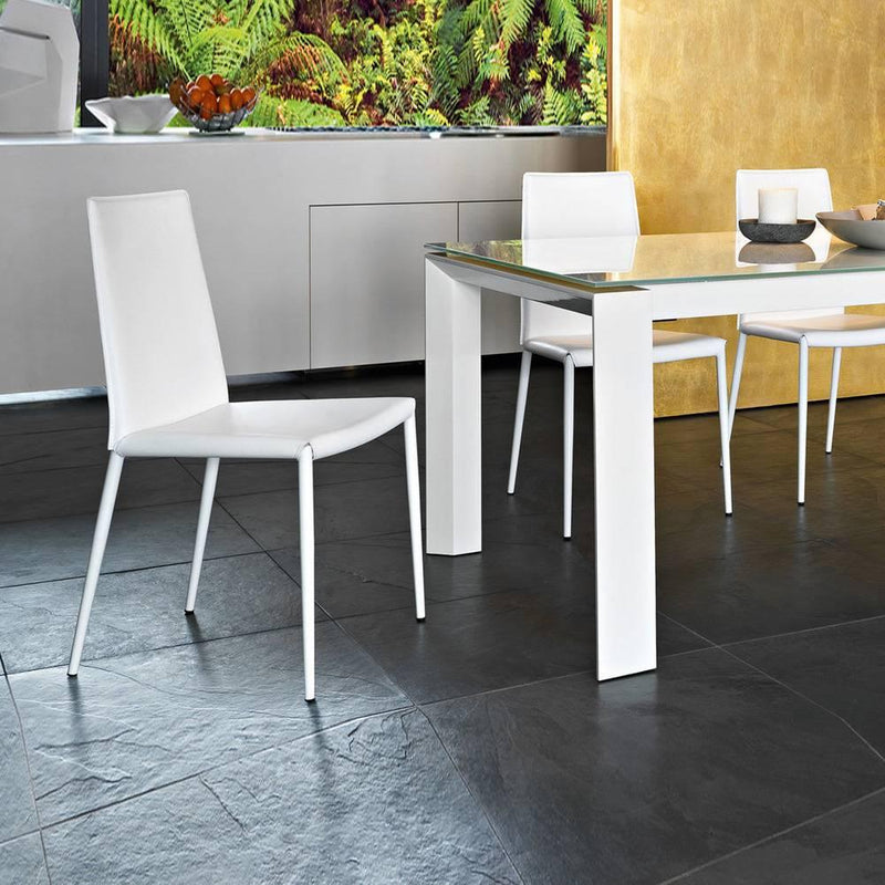 Boheme CB-1257 Dining Chair by Calligaris by CDL (Casa Di Luce Collection), Frame - Seat Colors: Taupe, Black, Optic White, Coffee, Grey, Nougat, ,  | Casa Di Luce Lighting