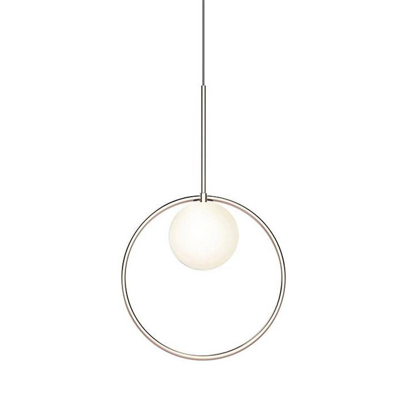 Bola Halo LED Pendant by Pablo, Finish: Gold Rose, Size: 12 Inch,  | Casa Di Luce Lighting
