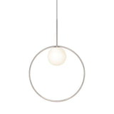 Bola Halo LED Pendant by Pablo, Finish: Chrome, Brass, Gold Rose, Size: 12 Inch, 18 Inch, 22 Inch,  | Casa Di Luce Lighting