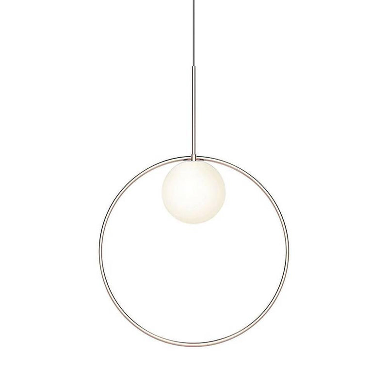 Bola Halo LED Pendant by Pablo, Finish: Gold Rose, Size: 18 Inch,  | Casa Di Luce Lighting