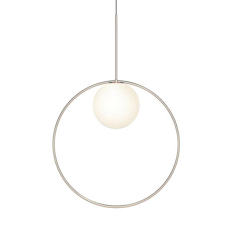 Bola Halo LED Pendant by Pablo, Finish: Gold Rose, Size: 22 Inch,  | Casa Di Luce Lighting