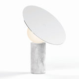 Bola Disc Table Lamp by Pablo, Finish: Black/Gunmetal, Black/Brass, White/Chrome, White/Brass, ,  | Casa Di Luce Lighting