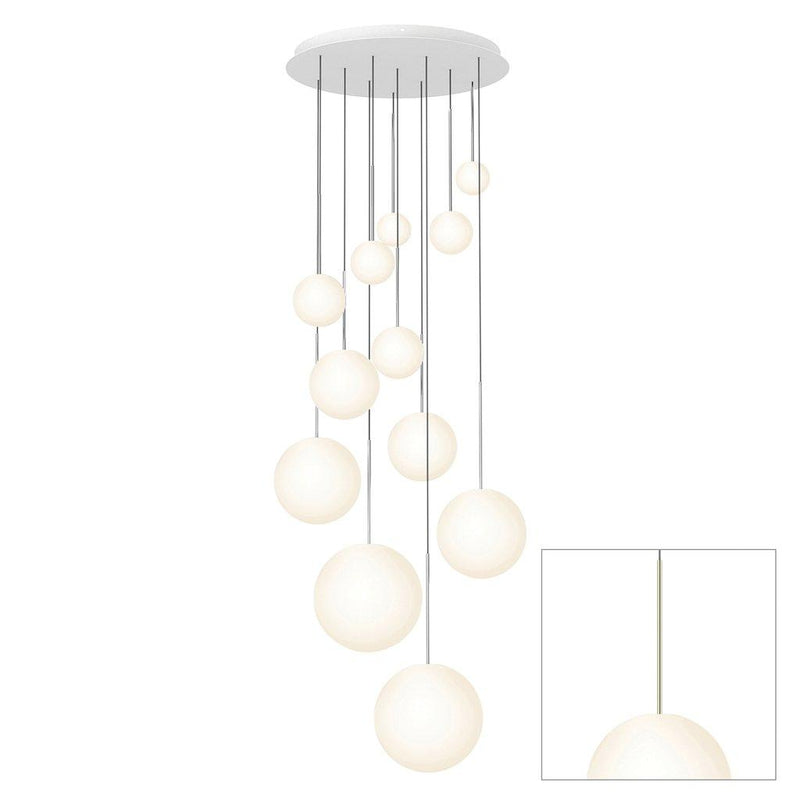 Bola Sphere Option 1 Chandelier by Pablo, Finish: Brass, Number of Lights: 12-Light,  | Casa Di Luce Lighting