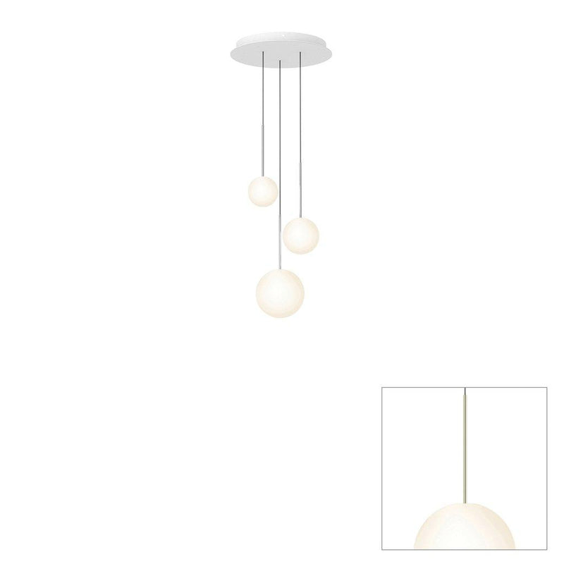 Bola Sphere Option 1 Chandelier by Pablo, Finish: Brass, Number of Lights: 3-Light,  | Casa Di Luce Lighting