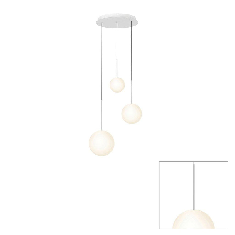 Bola Sphere Option 2 Chandelier by Pablo, Finish: Gunmetal, Number of Lights: 3-Light,  | Casa Di Luce Lighting