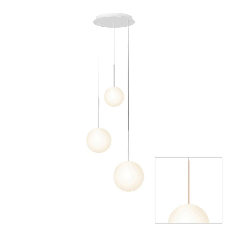 Bola Sphere Option 3 Chandelier by Pablo, Finish: Rose Gold, ,  | Casa Di Luce Lighting